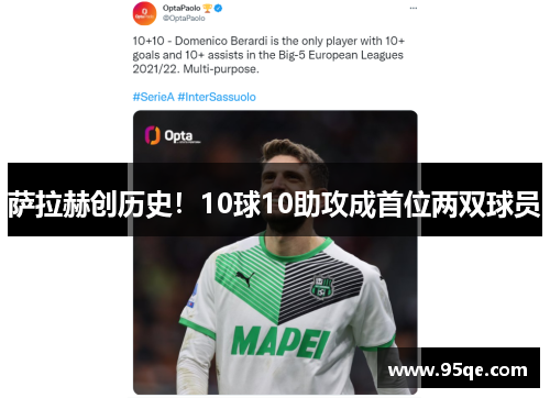 萨拉赫创历史!10球10助攻成首位两双球员